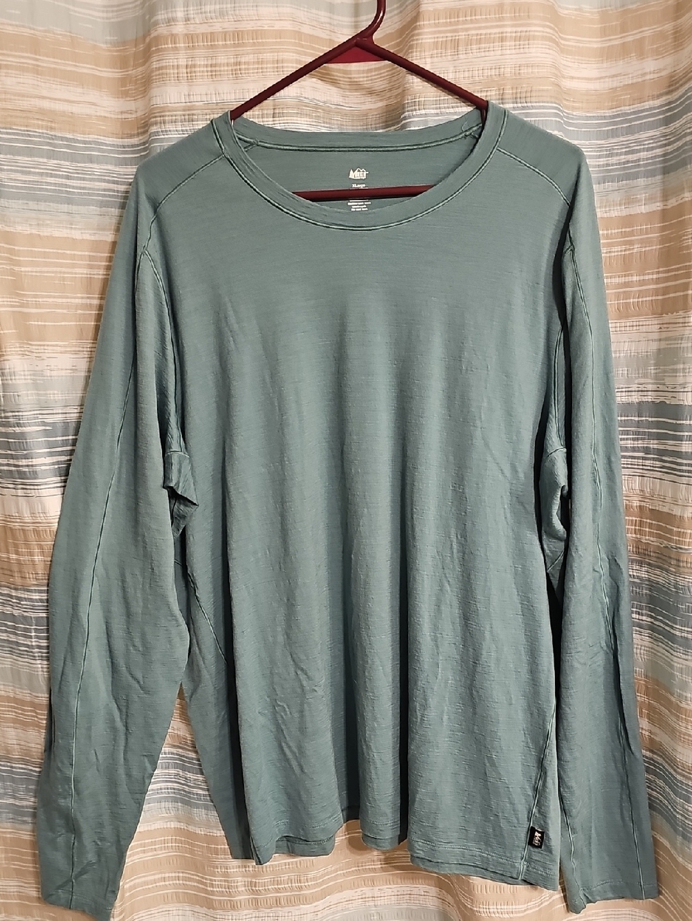 REI Men's Long-Sleeve Merino Wool Crewneck Shirt in Sage